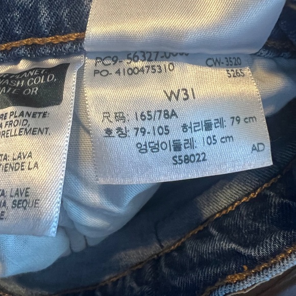 womens Levi 501 dark wash blue jean denim shorts size 31 - Picture 5 of 5